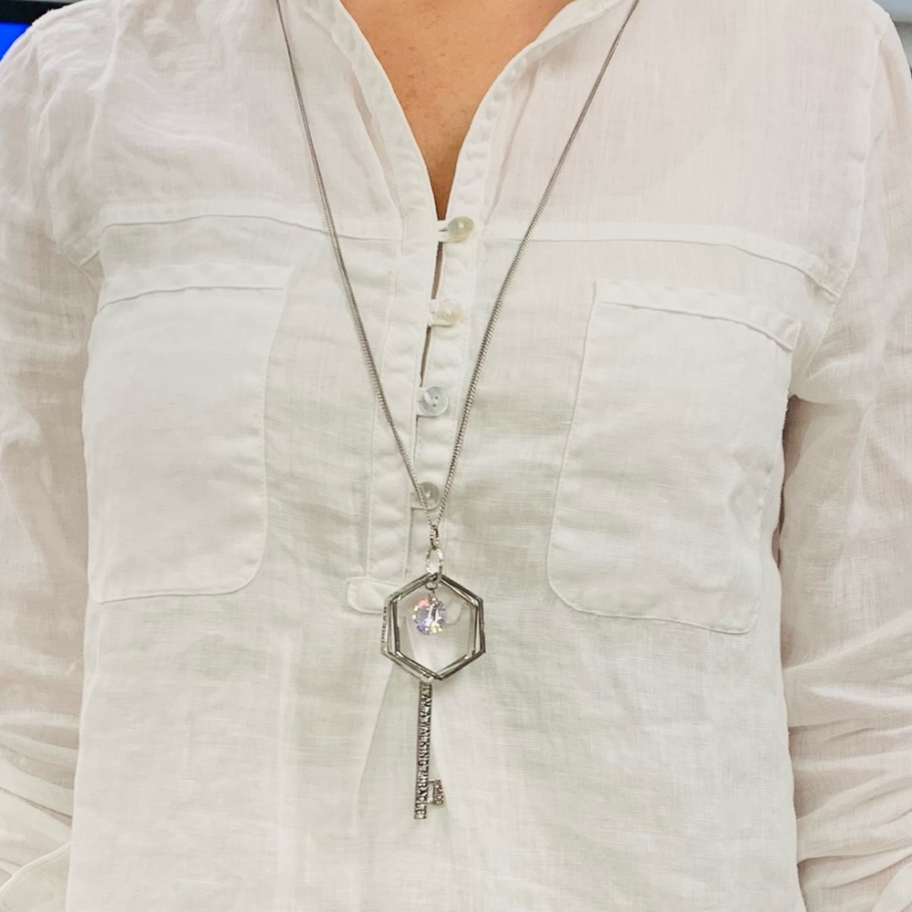 Double chain silver Necklace